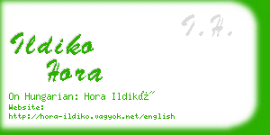 ildiko hora business card